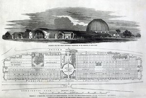 Gebäude für die Große Industrieausstellung, 1850 von English School
